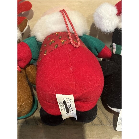 Stuffins SANTA CLAUS REindeer penguin rudolph christmas holiday 5" PLUSH 1990s - Picture 6 of 9